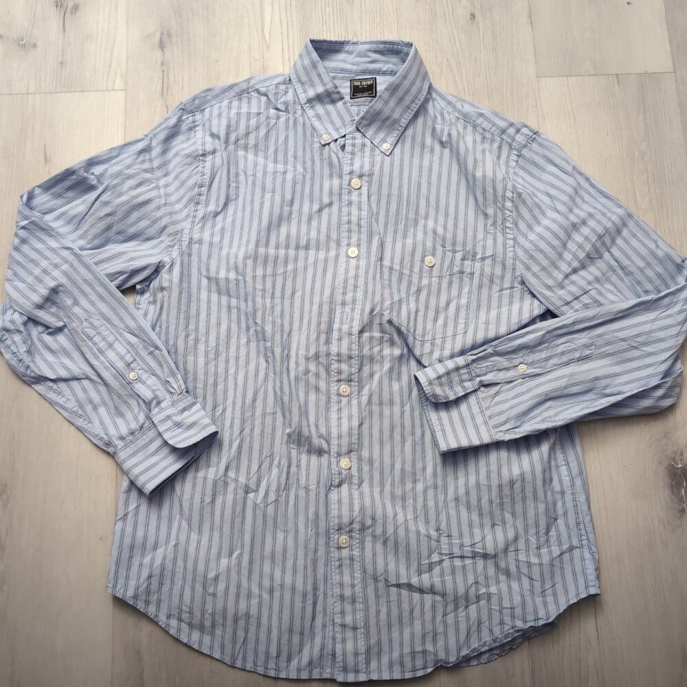 Todd Snyder New York Shirt Men's L Multi Color Striped Button Down Long Sleeve